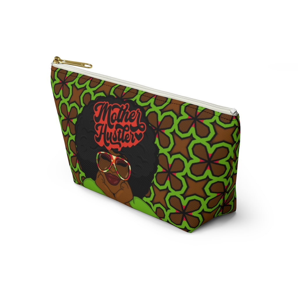 MOTHER HUSTLER Accessory Pouch w T-bottom (LIME FLORAL)