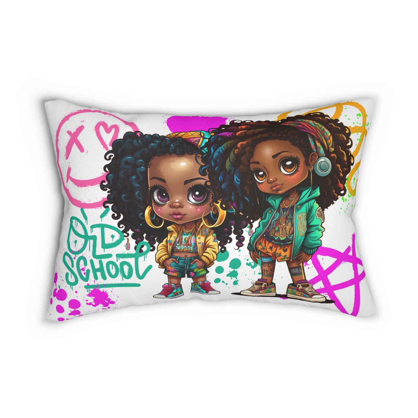 Girls Fun Graffiti Pillow