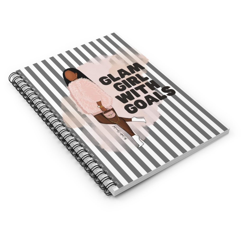 GLAM GIRL GOALS Spiral Notebook - Ruled Line