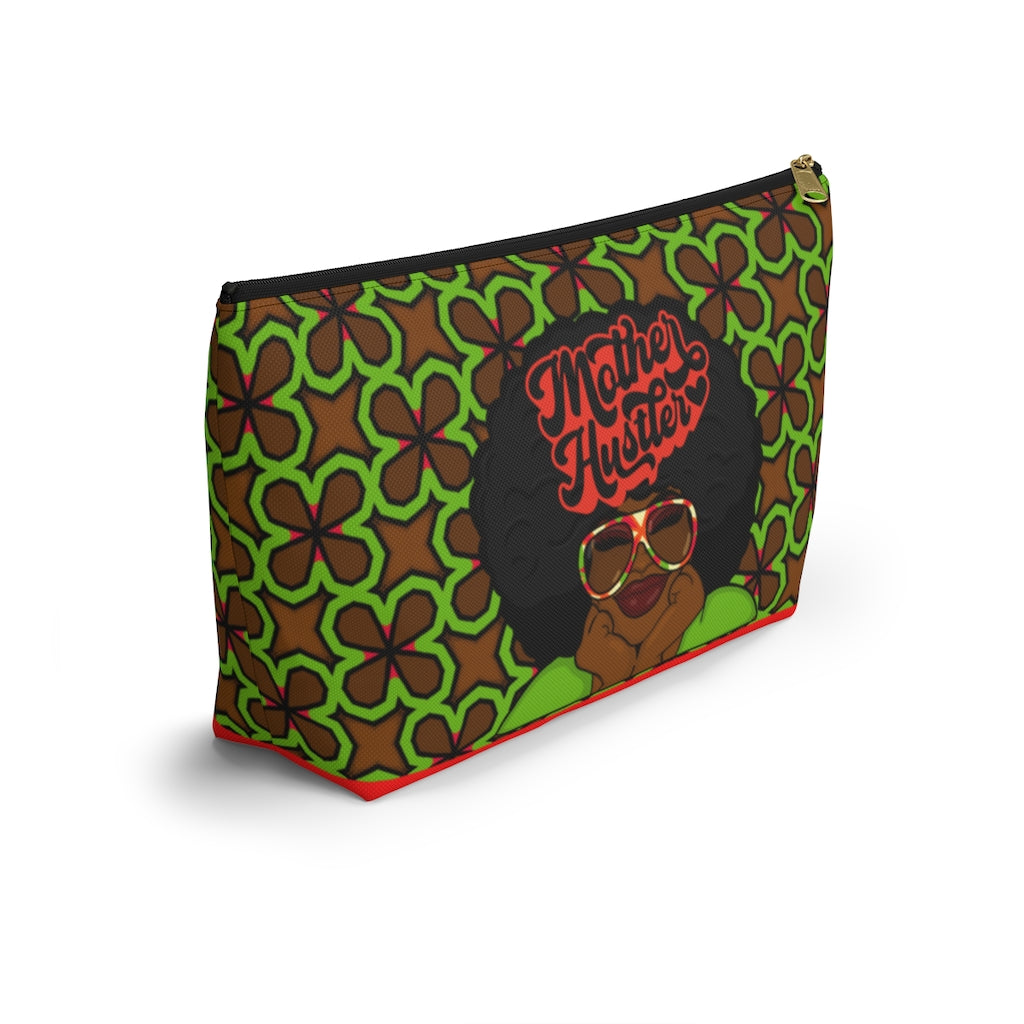 MOTHER HUSTLER Accessory Pouch w T-bottom (LIME FLORAL)