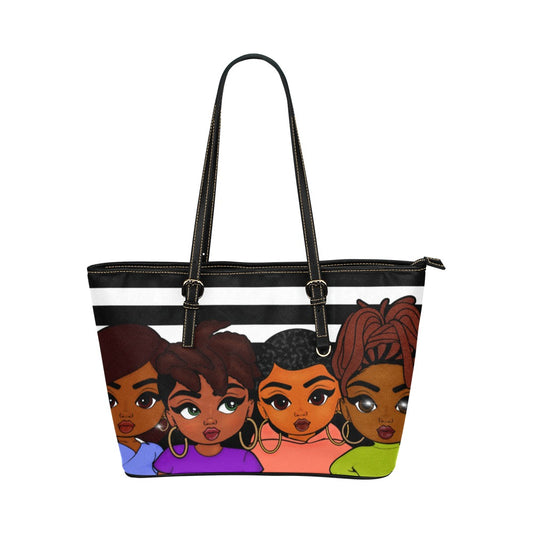 PBF Okay Sis! Lg Leather Tote Bag