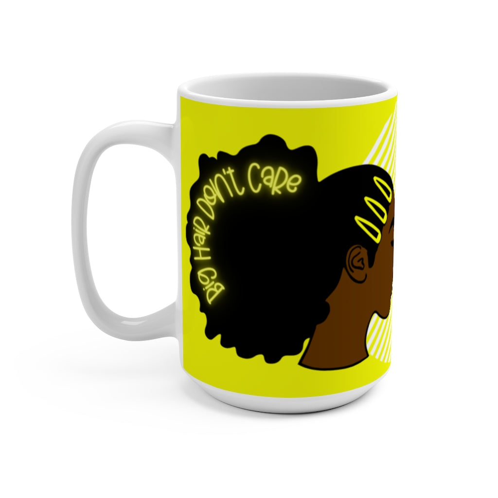 BIG HAIR DON'T CARE Mug YELLOW