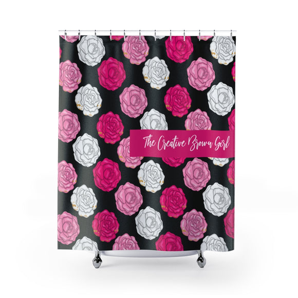 CLASSIC PLANNER GIRL FLORAL MULTI Shower Curtains
