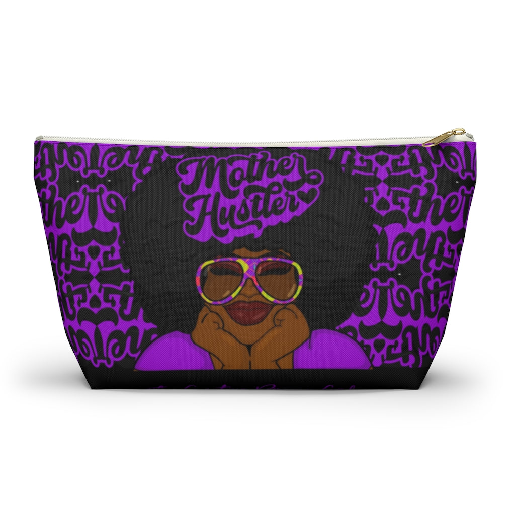 MOTHER HUSTLER Accessory Pouch w T-bottom (PURPLE)