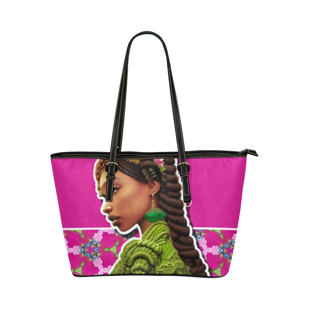 PBF Blossom Princess Lg Leather Tote Bag