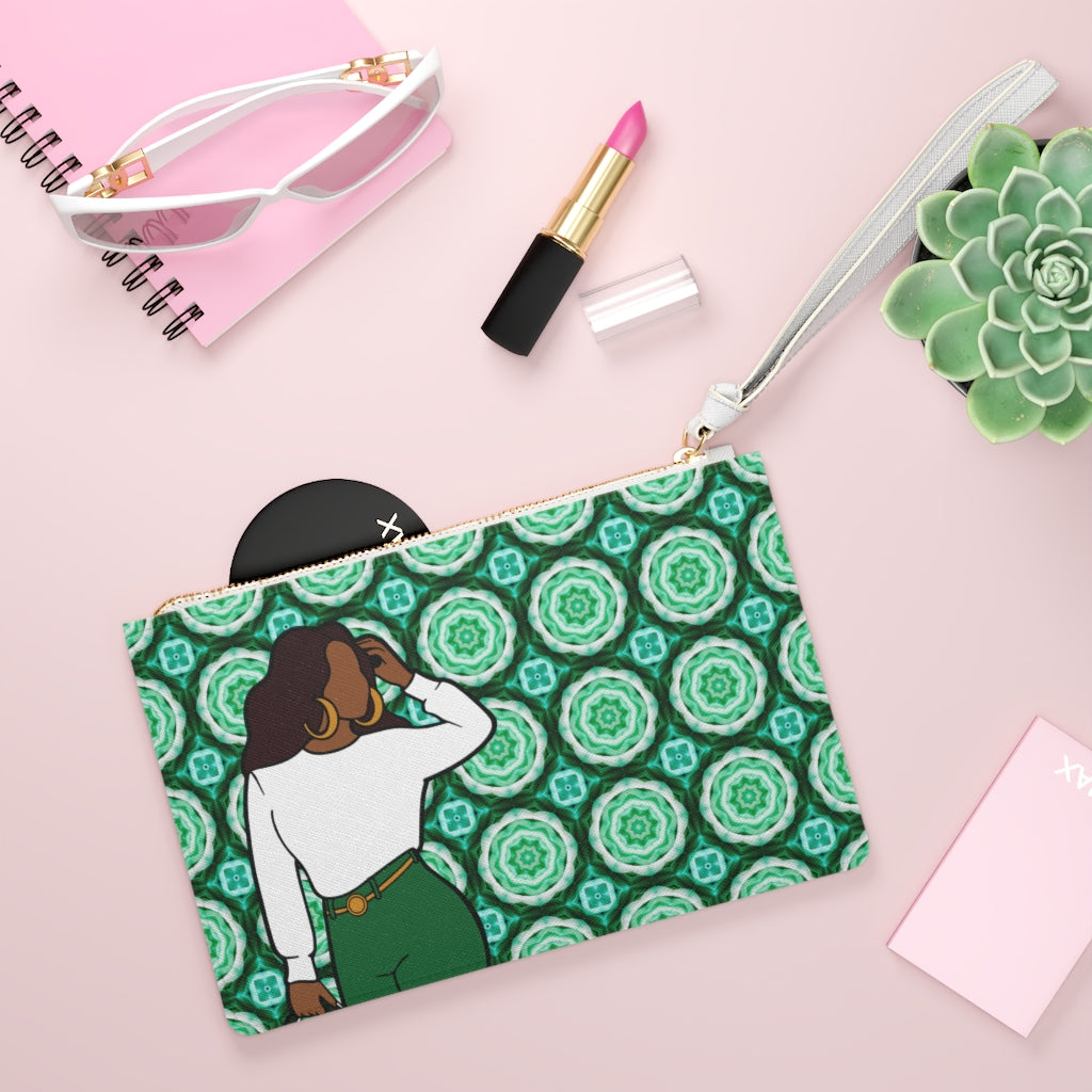 PEACEFUL GREEN Clutch Bag