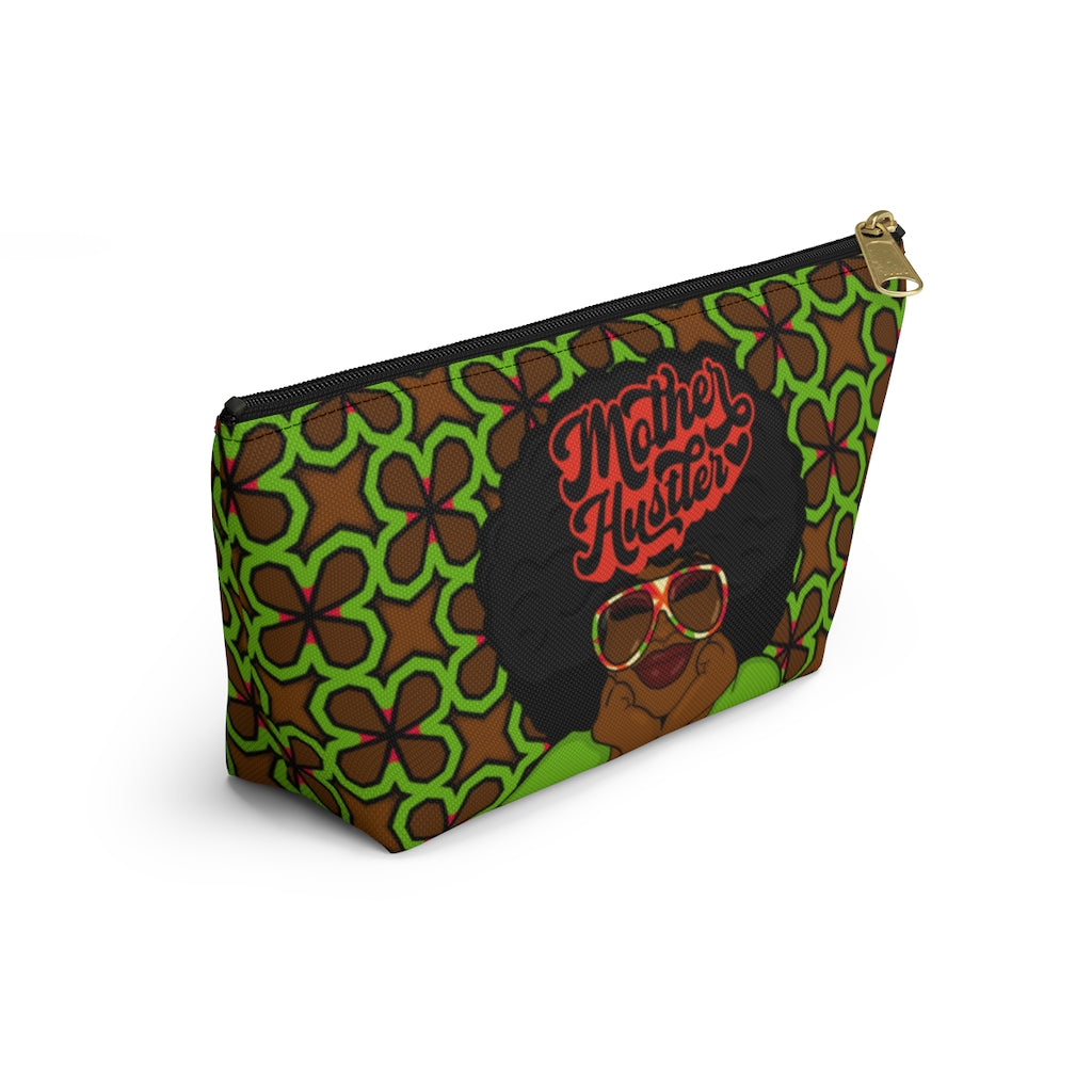 MOTHER HUSTLER Accessory Pouch w T-bottom (LIME FLORAL)