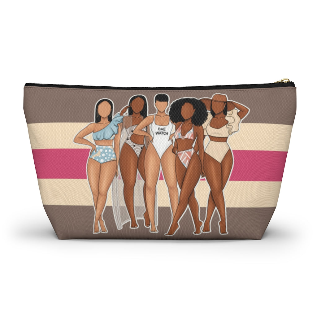 Brown Beach Babes Accessory Pouch