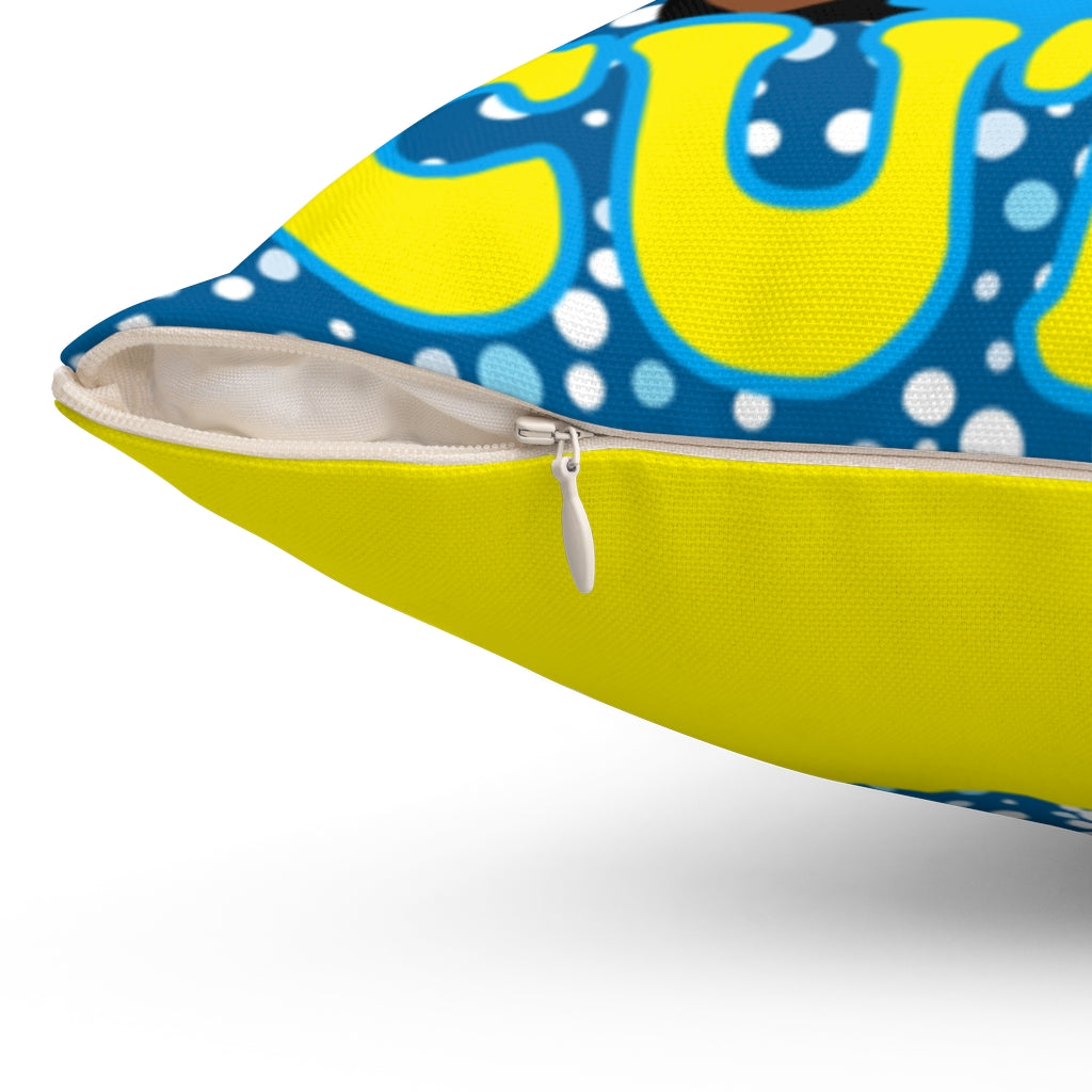 AFRO PUFFS CUTIE PILLOW YELLOW