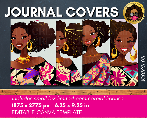 JC0323-03 Go Graphic Girl DFY Journal Covers with a Private Label Rights License