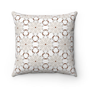 GLAM WHITE ABSTRACT Square Pillow