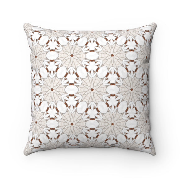 GLAM WHITE ABSTRACT Square Pillow