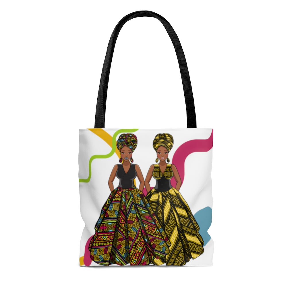 ANKARA Tote Bag (abstract white)