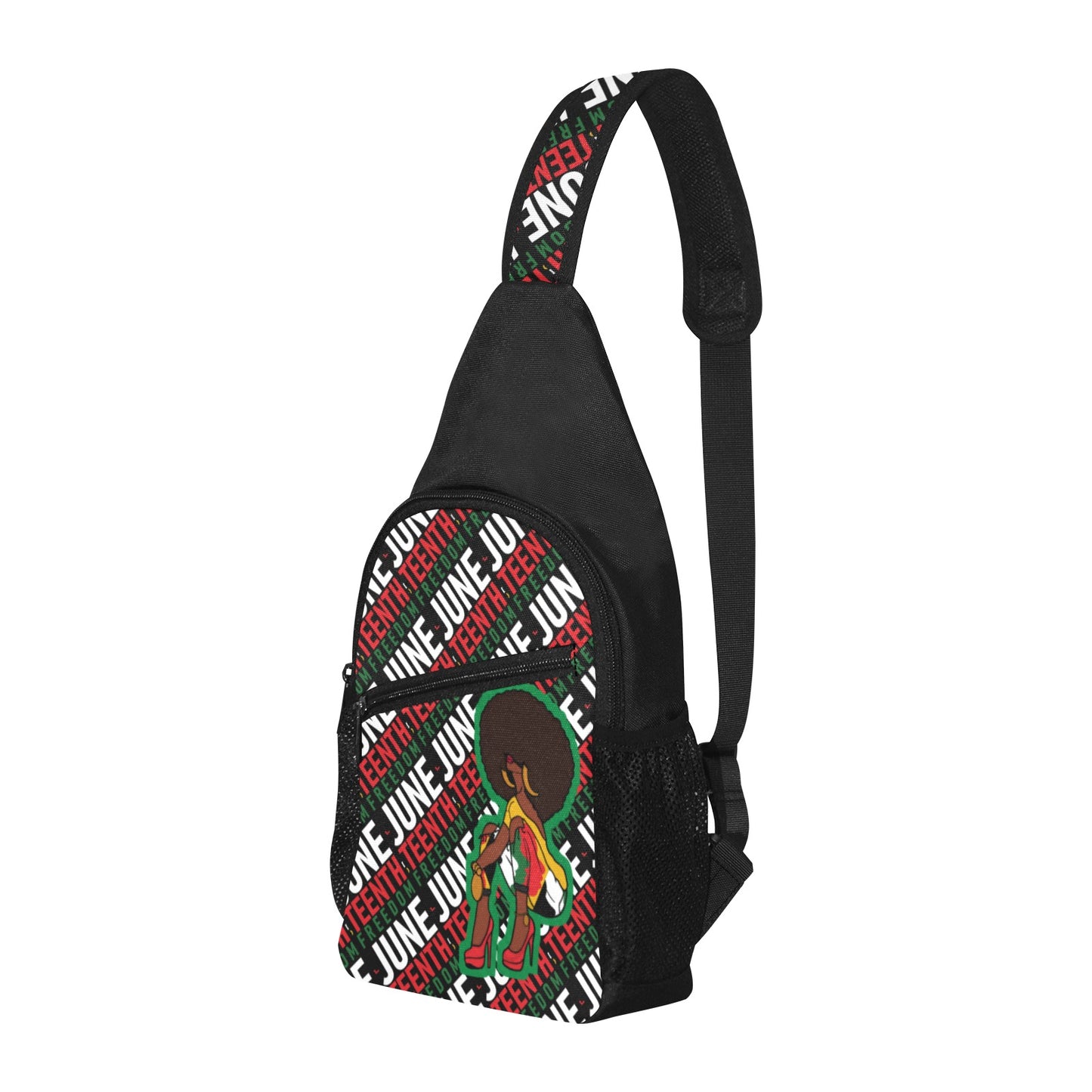 JUNETEENTH PRINT CHEST BAG