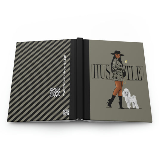 HUSTLE Hardcover Matte Journal (poodle)