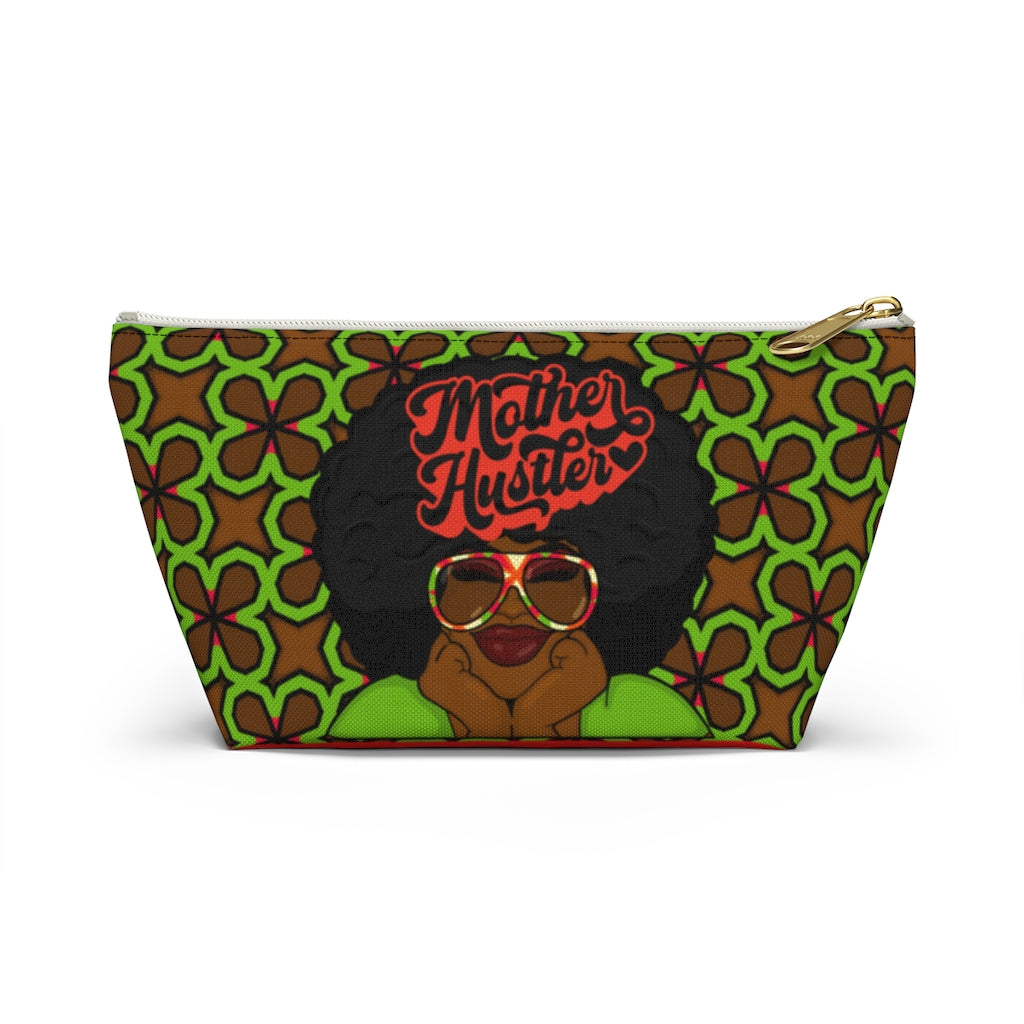 MOTHER HUSTLER Accessory Pouch w T-bottom (LIME FLORAL)