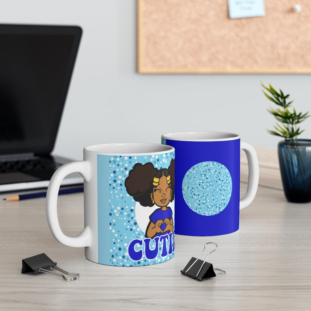 CUTIE KIDS MUG BLUE