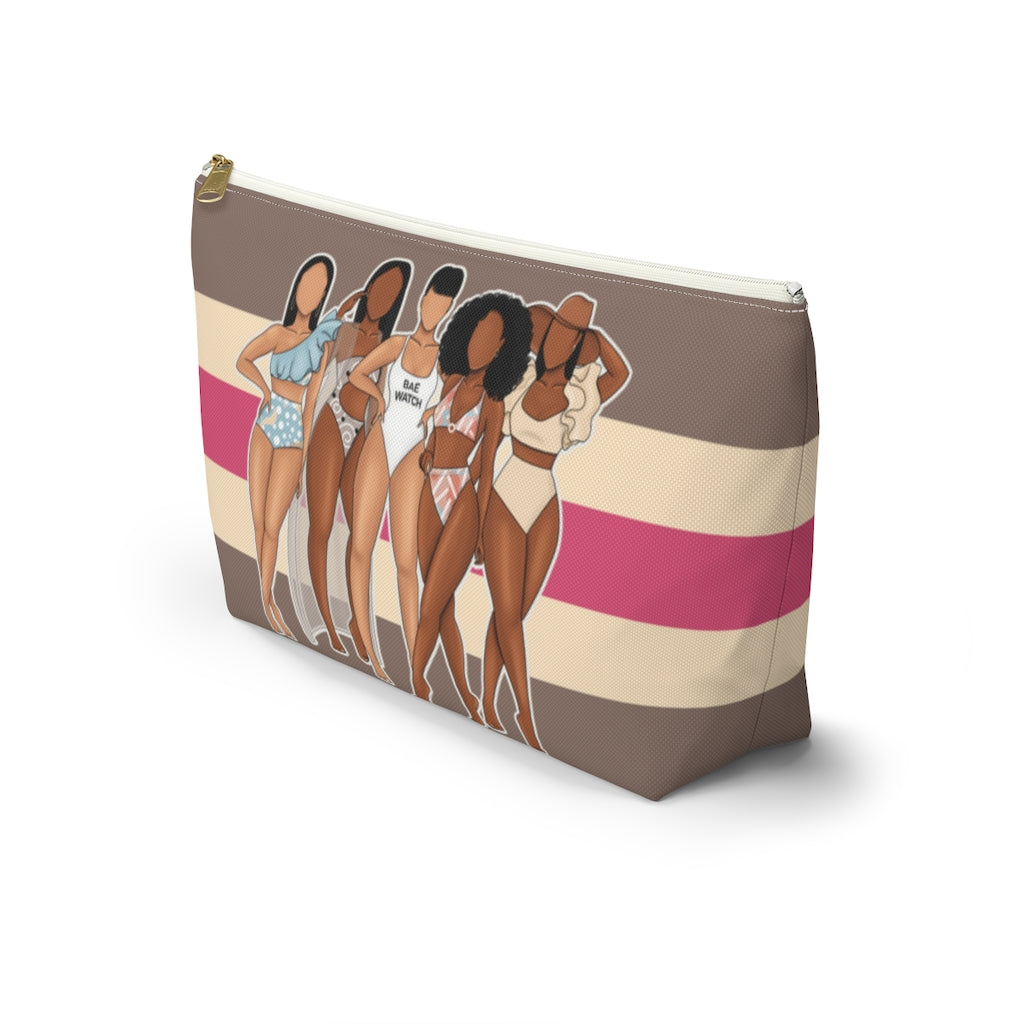 Brown Beach Babes Accessory Pouch