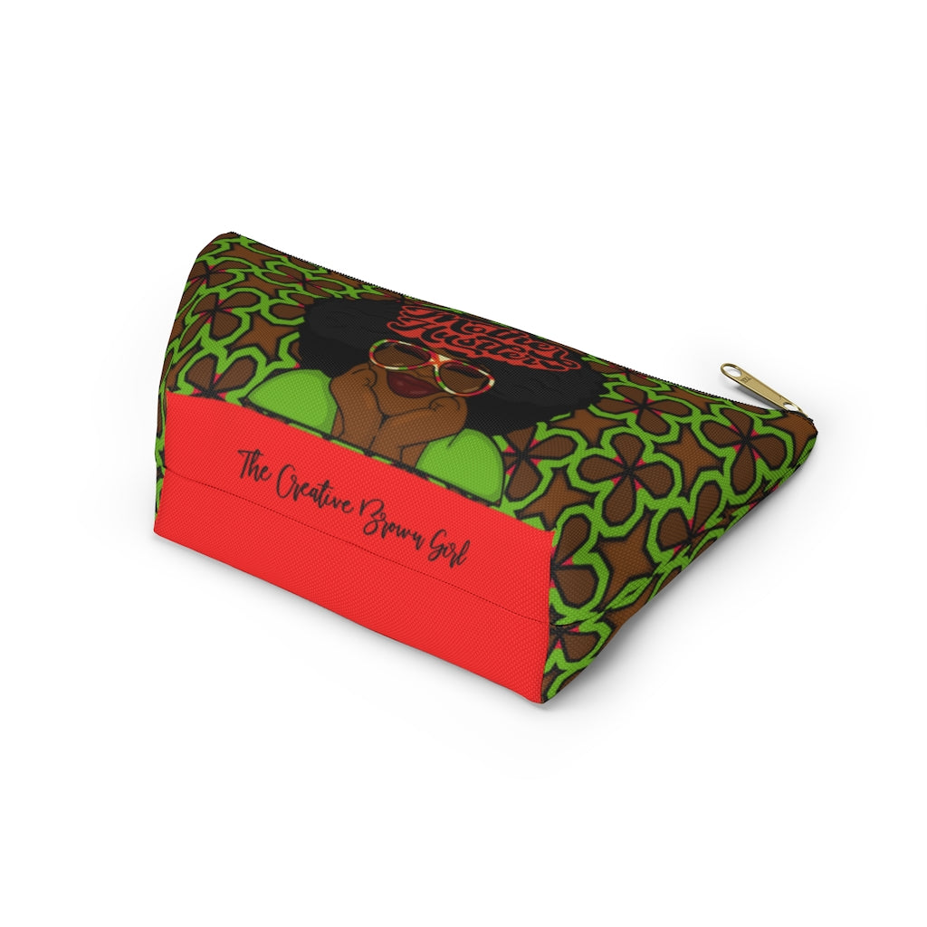 MOTHER HUSTLER Accessory Pouch w T-bottom (LIME FLORAL)