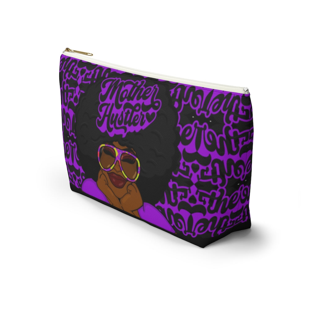 MOTHER HUSTLER Accessory Pouch w T-bottom (PURPLE)