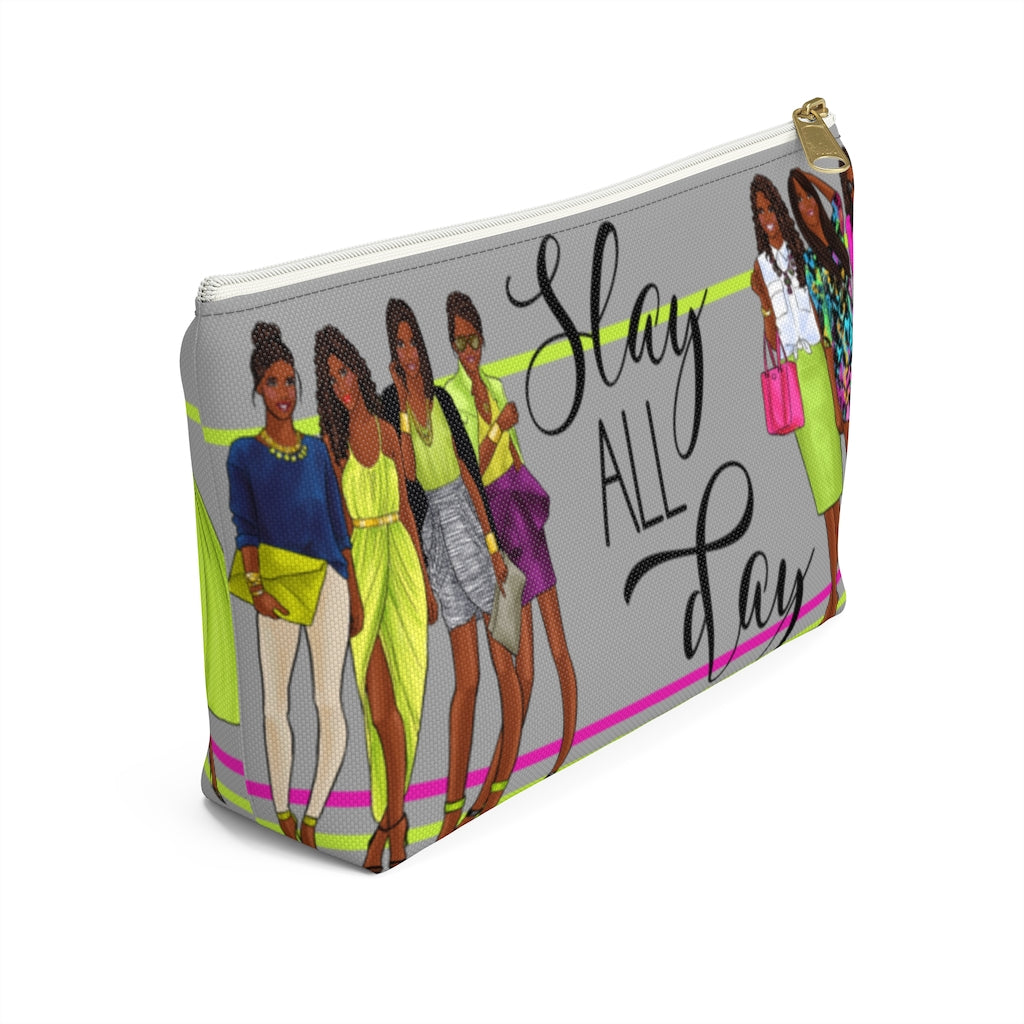 SLAY ALL DAY Accessory Pouch w T-bottom