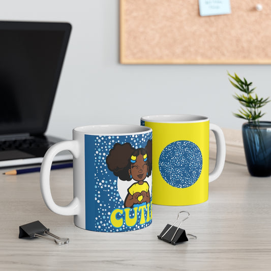 CUTIE KIDS MUG BLUE/YELLOW