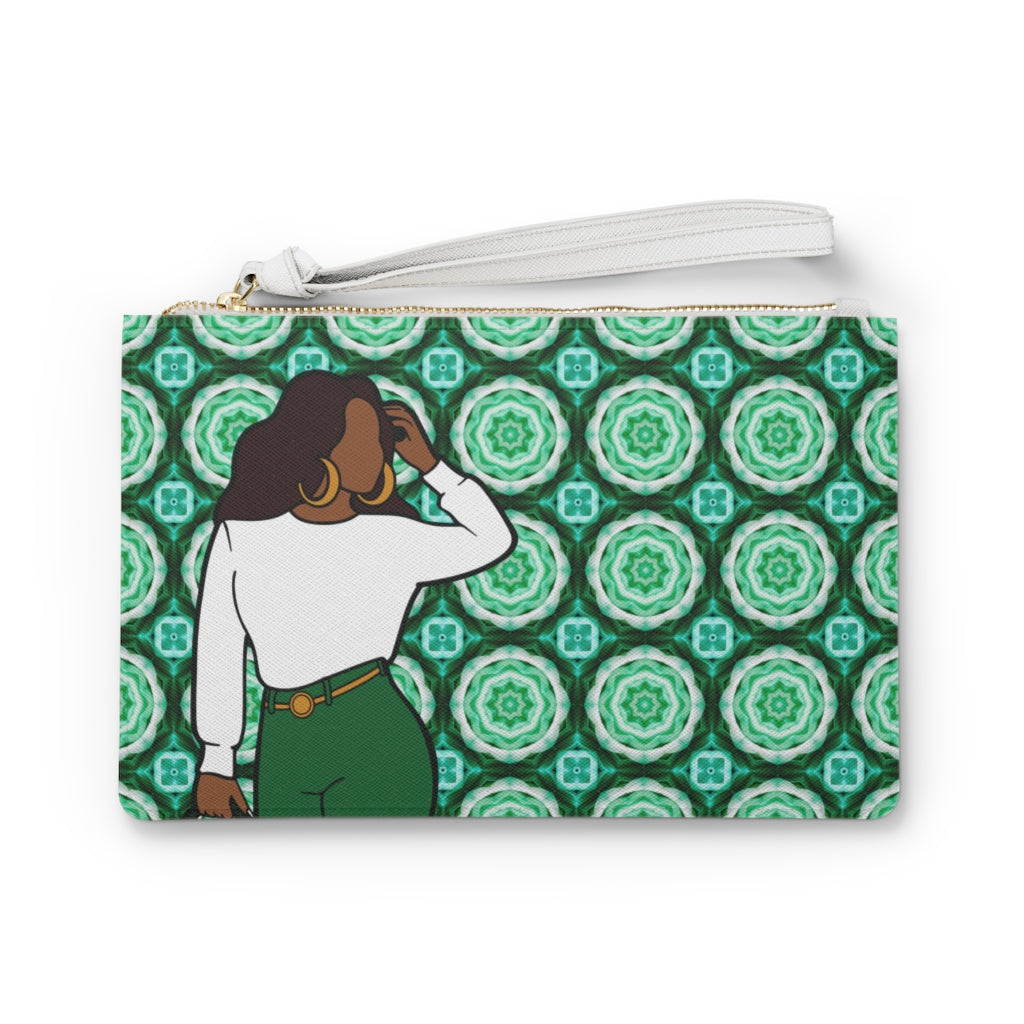 PEACEFUL GREEN Clutch Bag