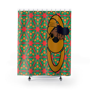 Mother and Child (girl) Shower Curtains Old Gold
