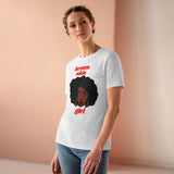Brown Skin Girl Tee (red text)