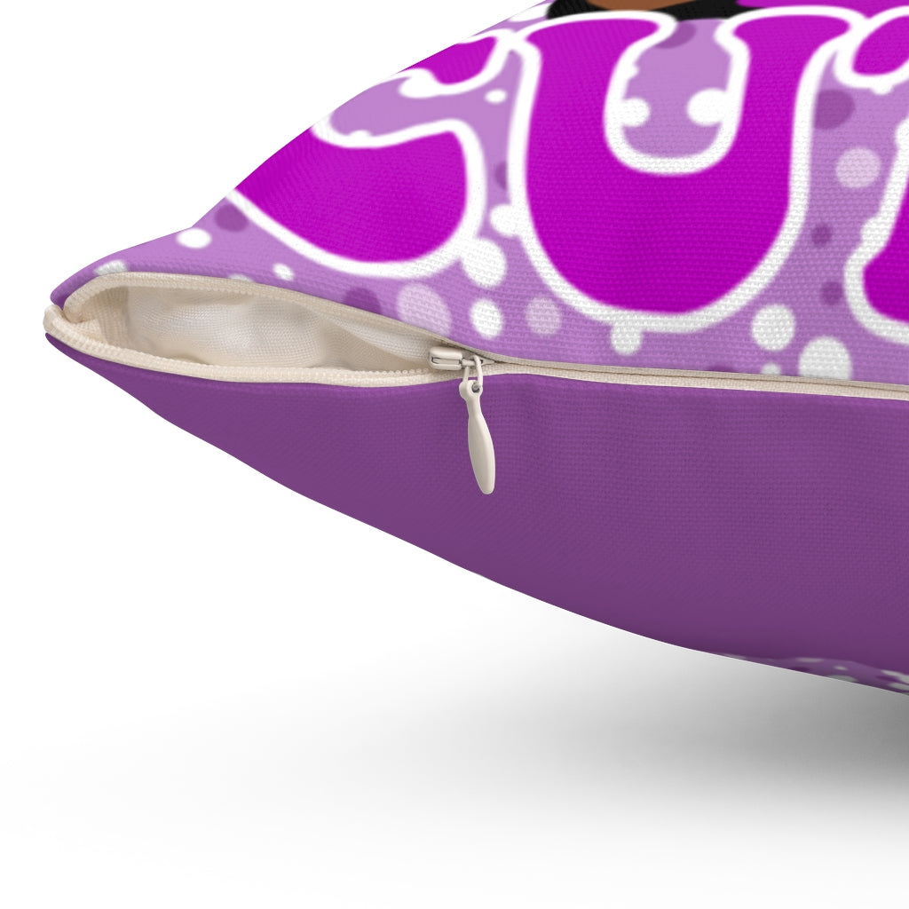 AFRO PUFFS CUTIE PILLOW PURPLE