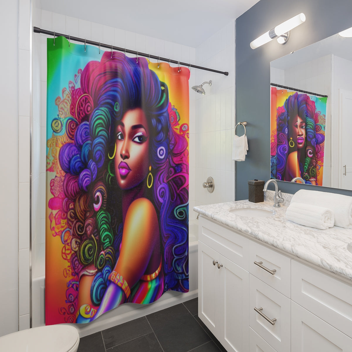 Rainbow Vixen Shower Curtain