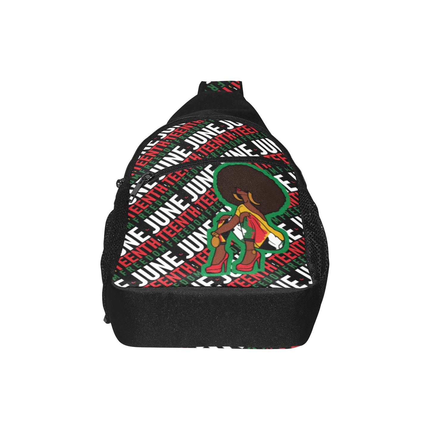 JUNETEENTH PRINT CHEST BAG