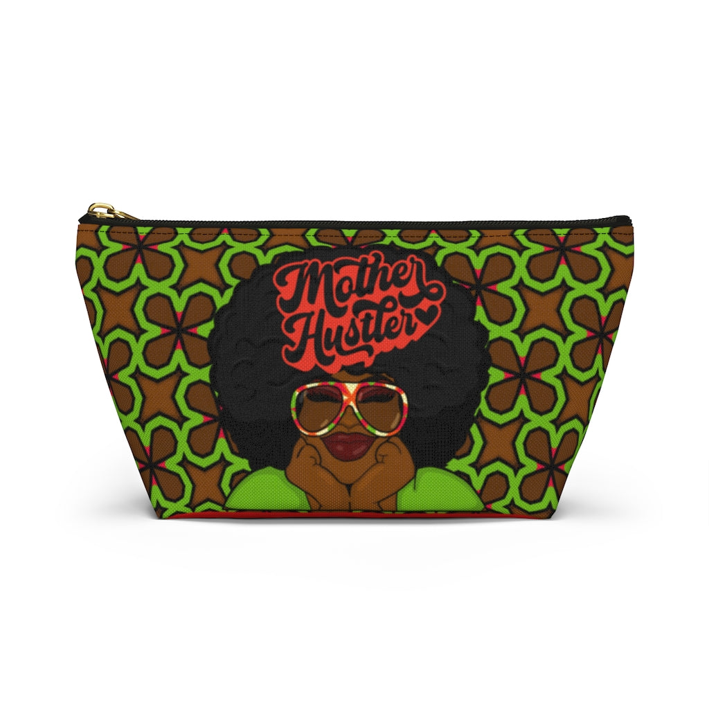 MOTHER HUSTLER Accessory Pouch w T-bottom (LIME FLORAL)