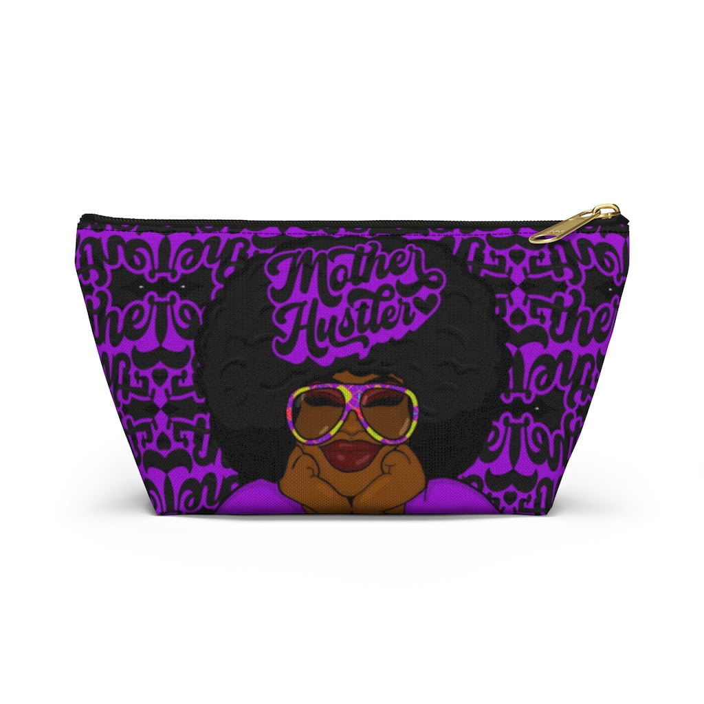 MOTHER HUSTLER Accessory Pouch w T-bottom (PURPLE)