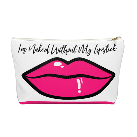 PINK LIPSTICK Accessory Pouch w T-bottom