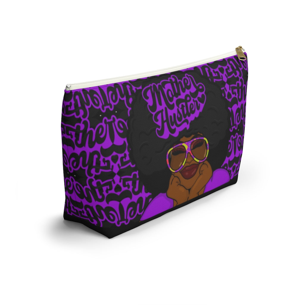 MOTHER HUSTLER Accessory Pouch w T-bottom (PURPLE)