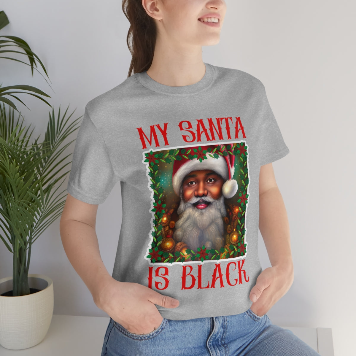 MY SANTA IS BLACK Unisex Jersey Short Sleeve Tee