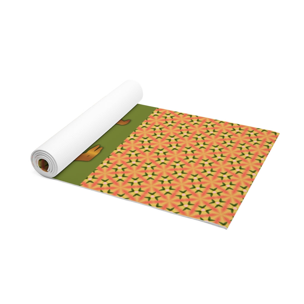 NAMASTE SIS Foam Yoga Mat - PEACH PRINT