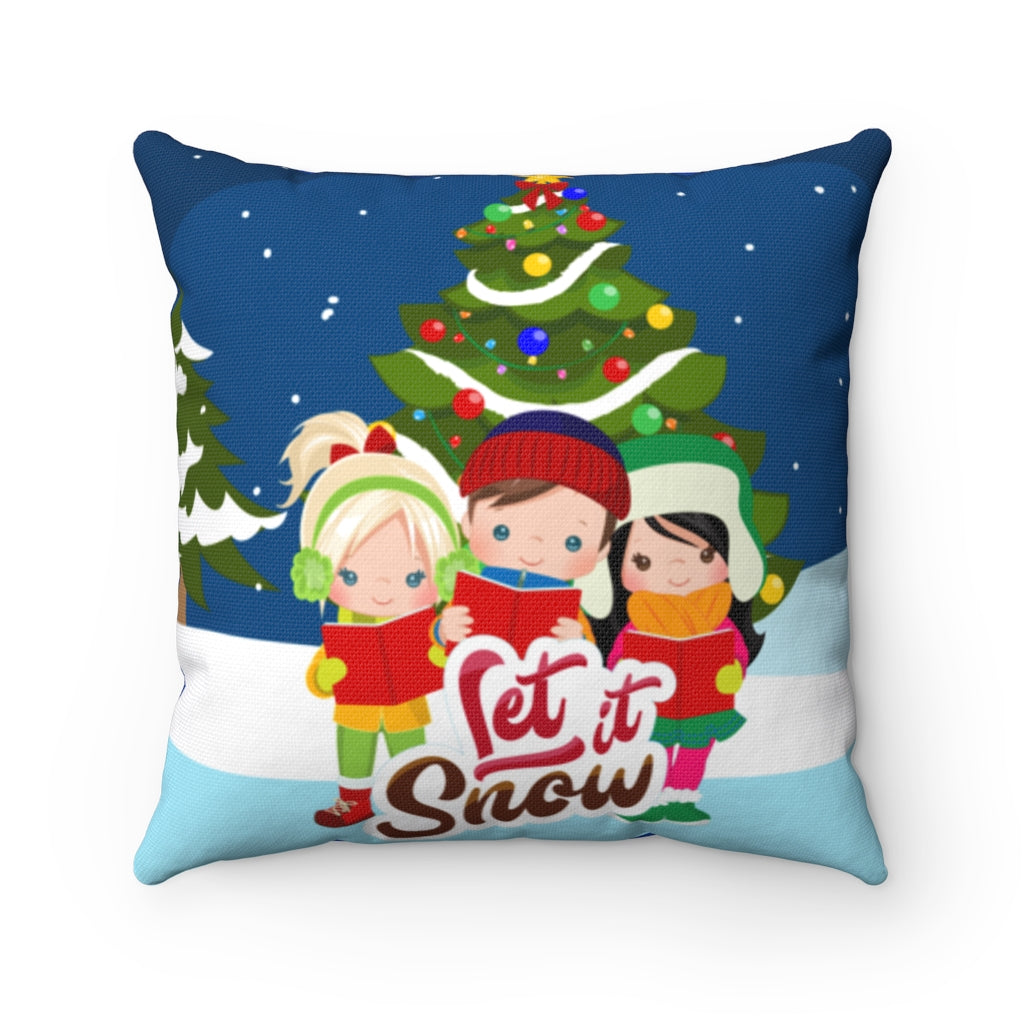 LET IT SNOW KIDS PILLOW WHITE