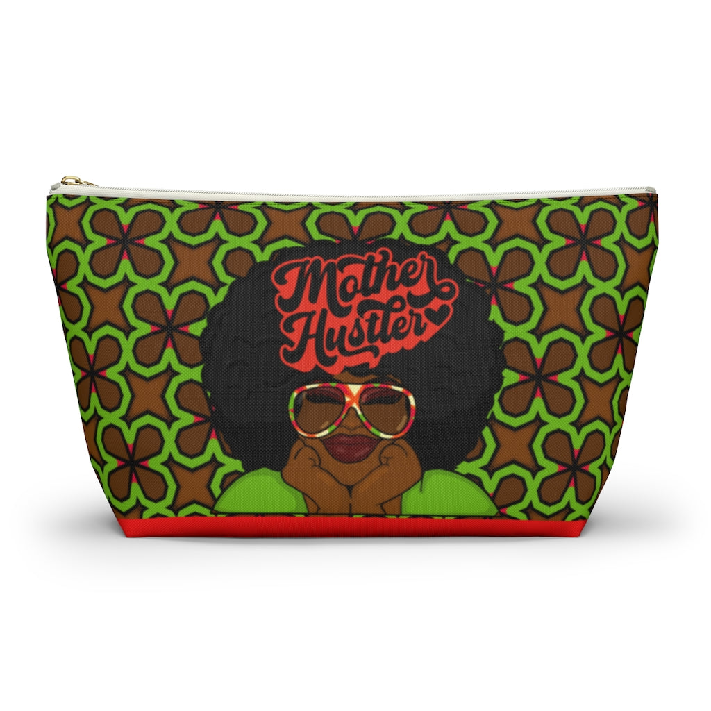 MOTHER HUSTLER Accessory Pouch w T-bottom (LIME FLORAL)