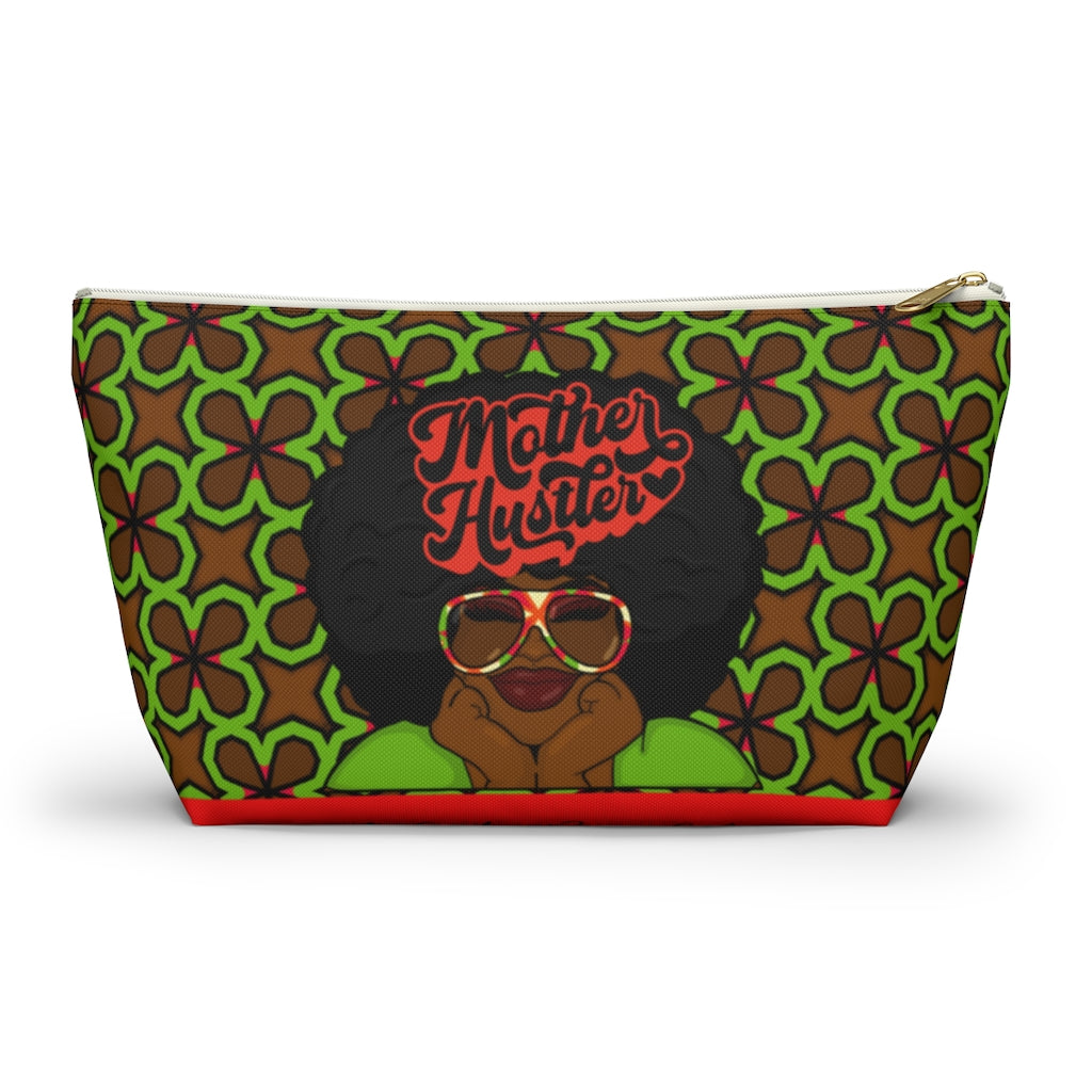 MOTHER HUSTLER Accessory Pouch w T-bottom (LIME FLORAL)