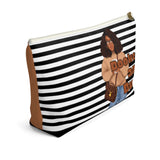 BOOKED AND BUSY B&W Accessory Pouch w T-bottom