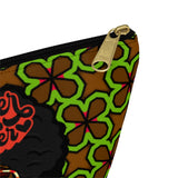 MOTHER HUSTLER Accessory Pouch w T-bottom (LIME FLORAL)