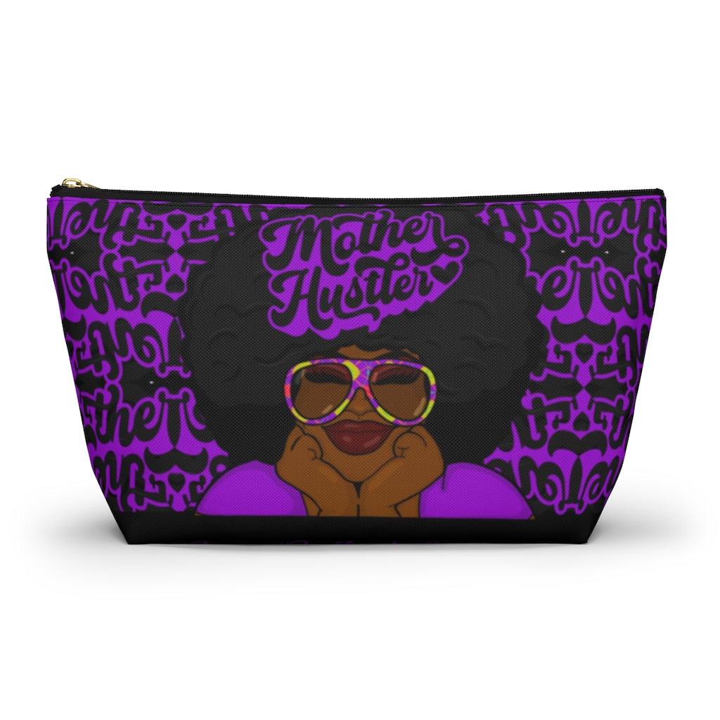 MOTHER HUSTLER Accessory Pouch w T-bottom (PURPLE)