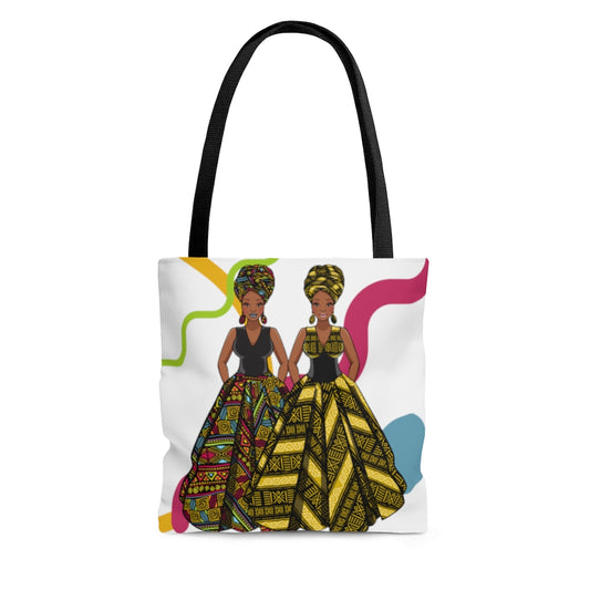 ANKARA Tote Bag (abstract white)