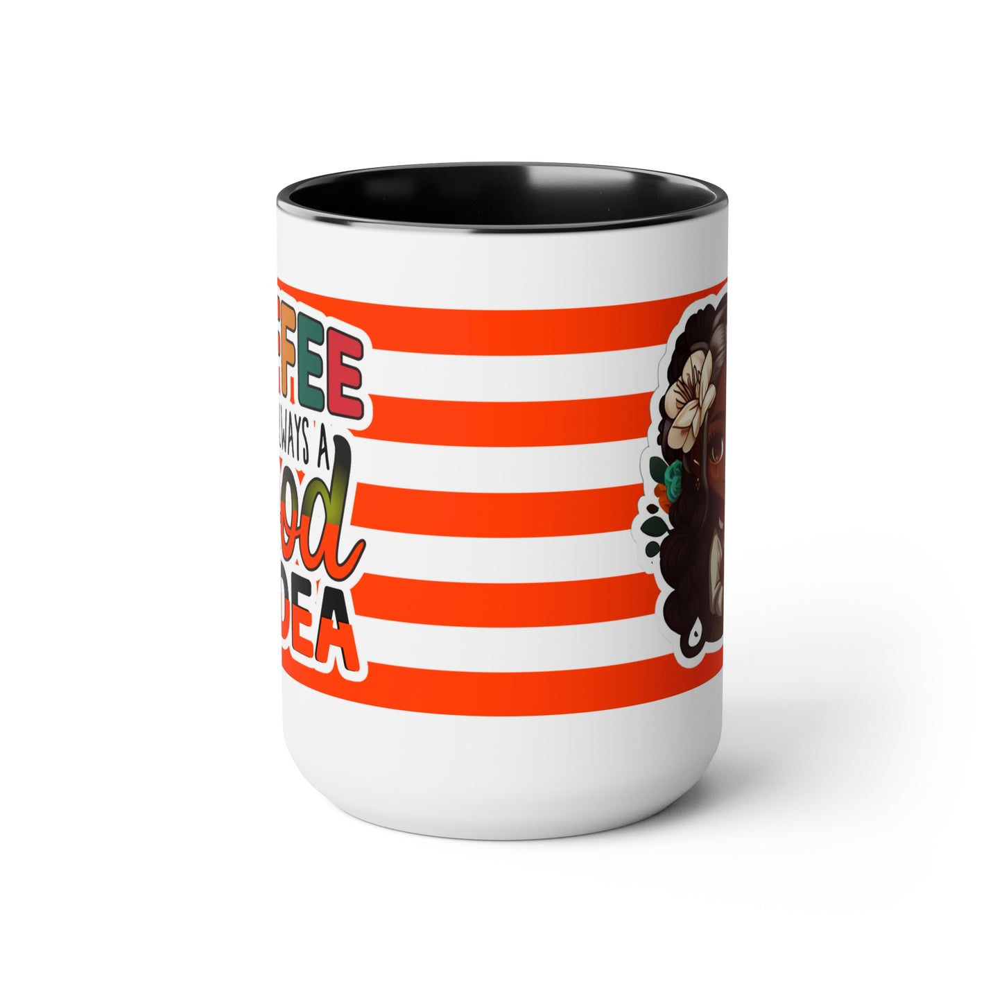 Two-Tone Coffee Mugs, 15oz