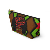 MOTHER HUSTLER Accessory Pouch w T-bottom (LIME ZIGZAG)