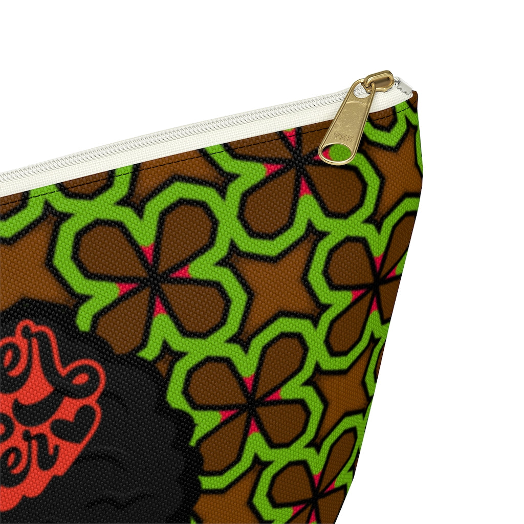 MOTHER HUSTLER Accessory Pouch w T-bottom (LIME FLORAL)