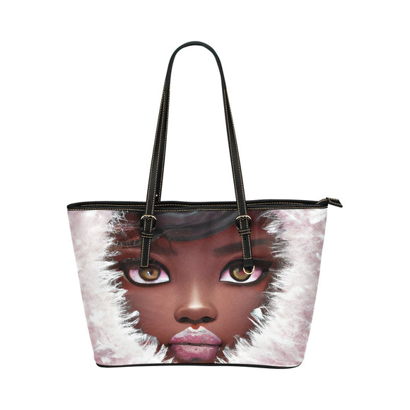 PBF Snow Babe Lg Leather Tote Bag