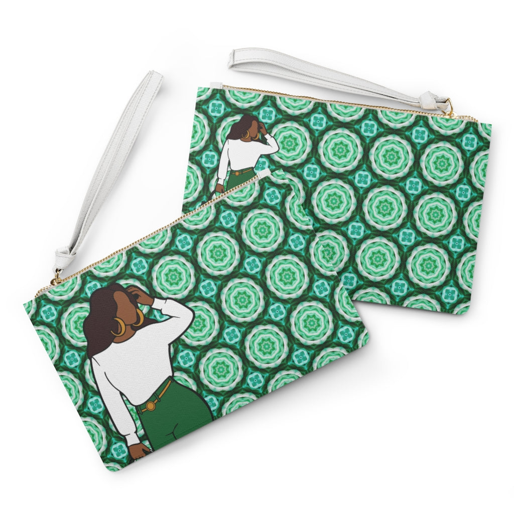 PEACEFUL GREEN Clutch Bag